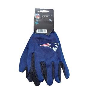 New England Patriots Blue and Black Colored Palm Utility Work Gloves